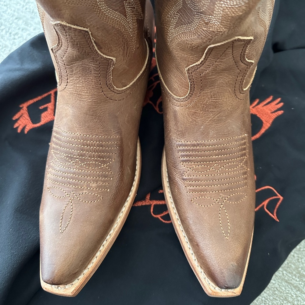 New Freebird Woodland Western Cowboy Boots Tan 7 - Picture 7 of 10